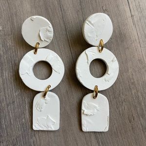 White Clay Earrings